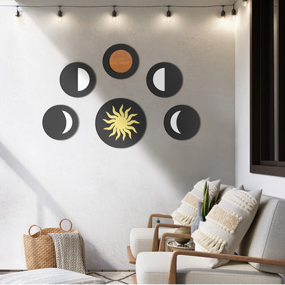 Cuadros decorativos modernos de luna y sol para pared, casa, cocina, oficina, habitación, sala