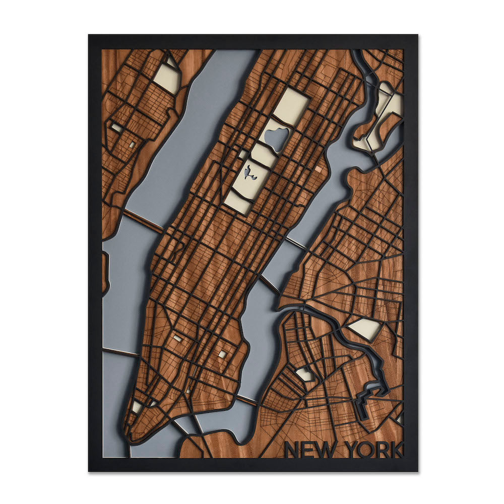 Cuadro Decorativo Mapa New York