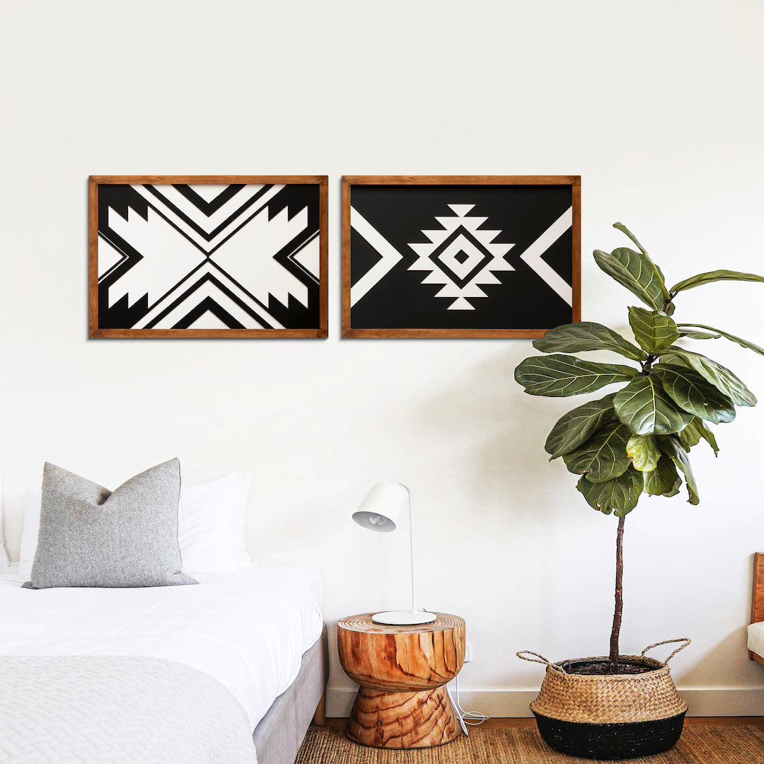 Cuadros decorativos para pared tribales geométricos