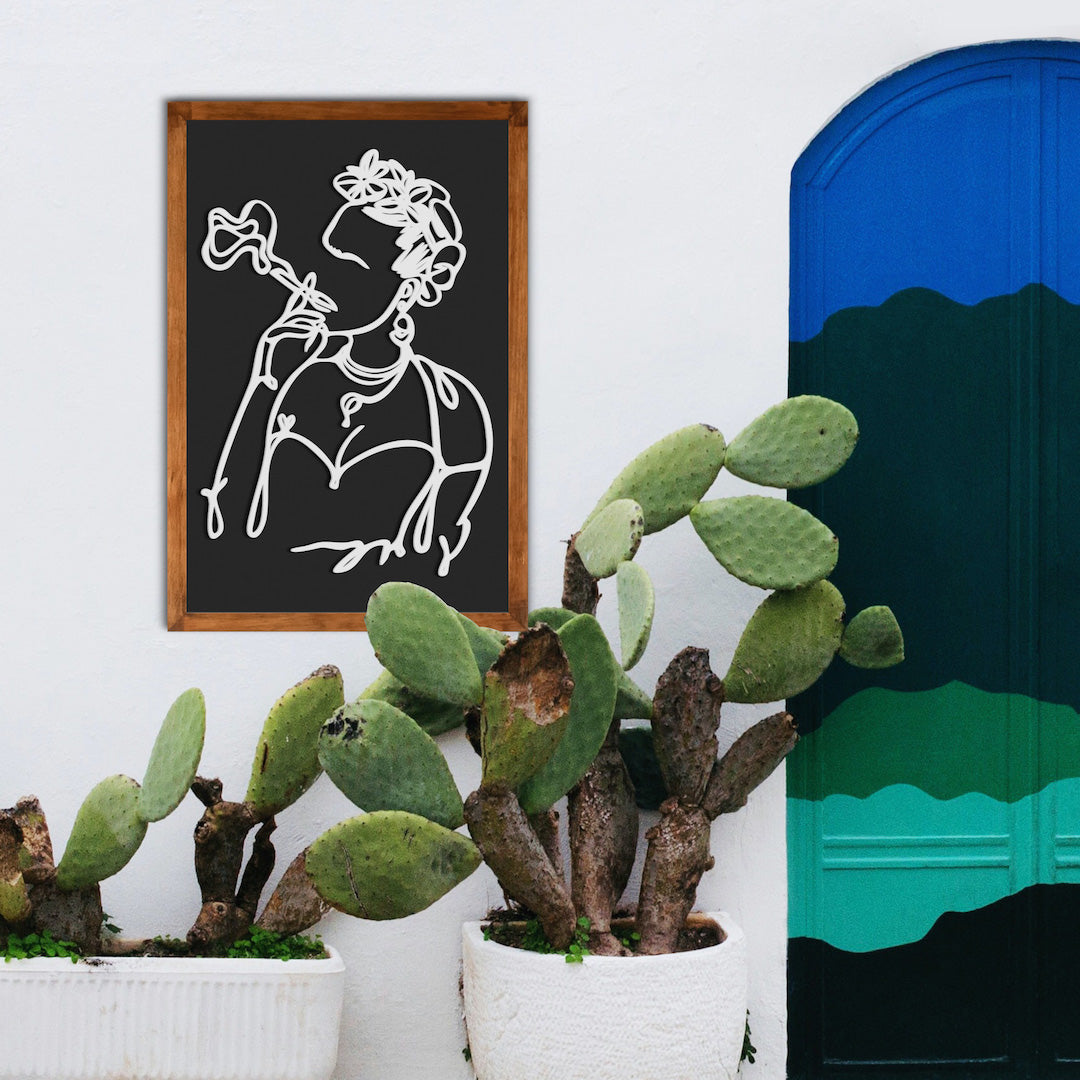 Cuadro decorativo moderno Frida Kahlo para sala, recámara, oficina y pared